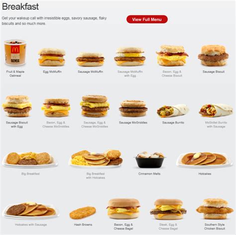 mc donalds breakfast hours|mcdonald's breakfast menu with prices.